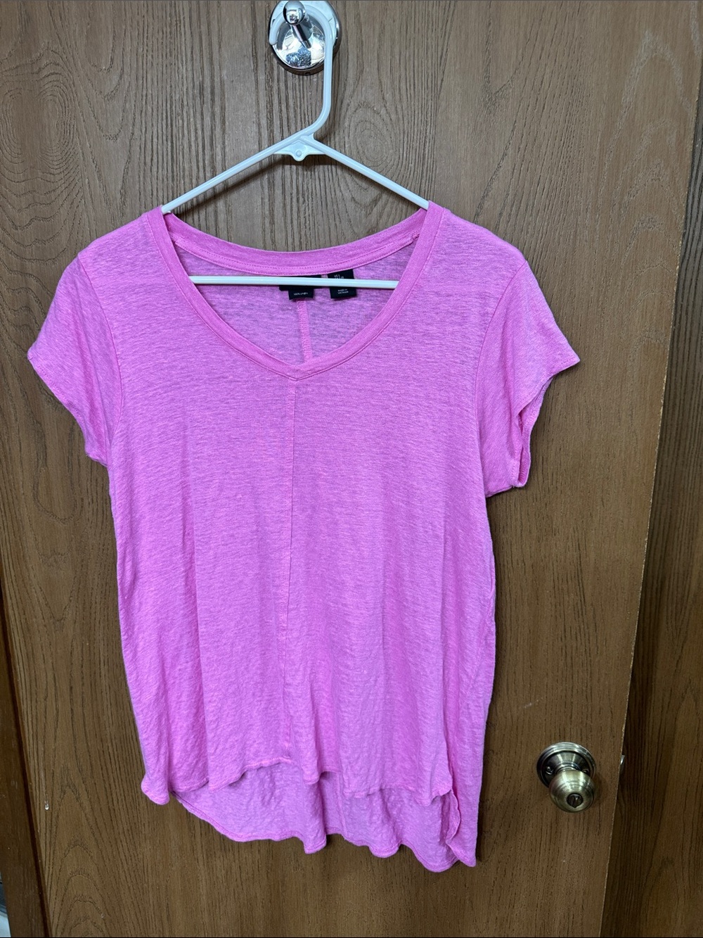 Tahari Pink V-Neck Short Sleeve Tee